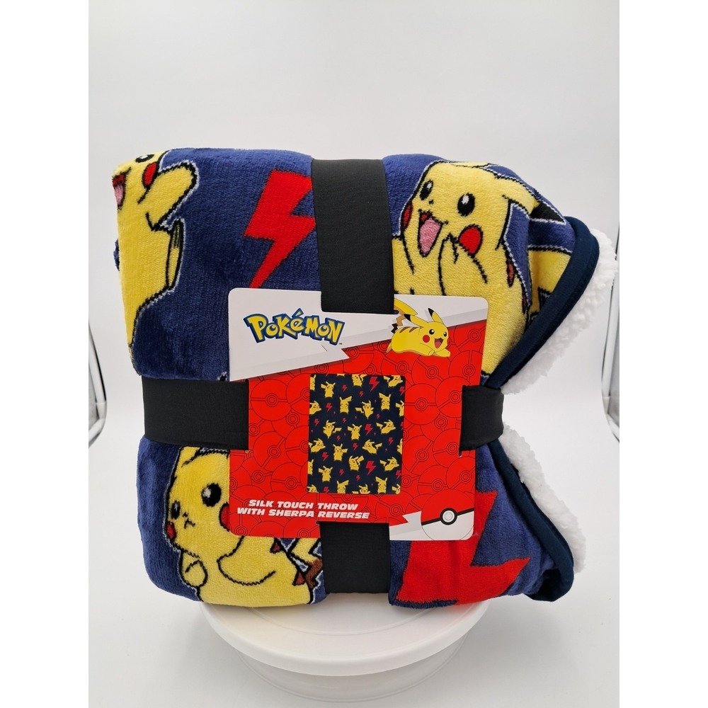 46 X 60 Inch Pokemon Silk Throw With Sherpa‎ Reverse